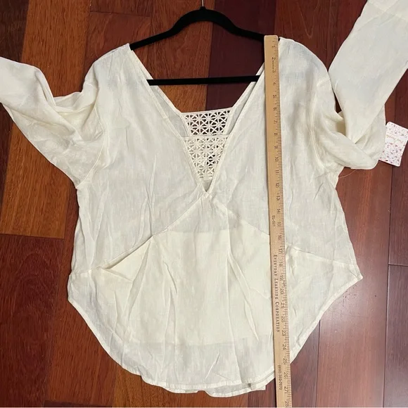 Free People Just Cruisin Pullover Top Blouse Ivory $98 Women's Sz‎ XS NWT B11 - Picture 11 of 12